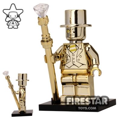 mr gold lego man
