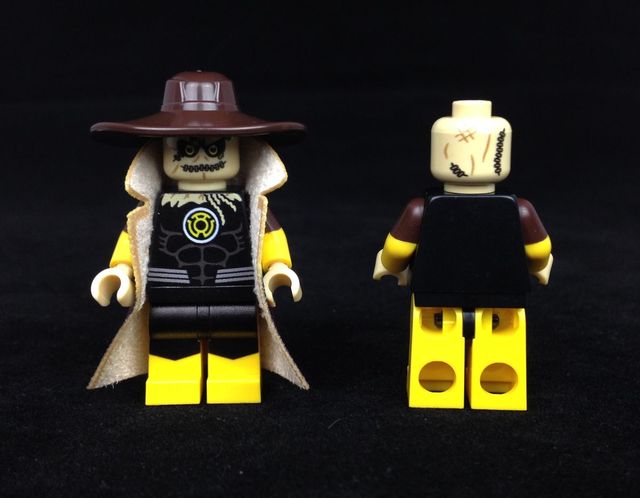 Printed on LEGO Minifigure Head of Scarecrow Custom Designed 