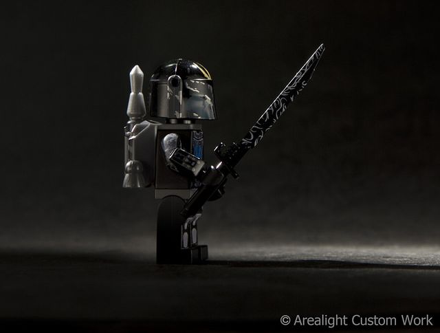 Brick Tactical Printed Darkblade Darksaber For Star Wars Minifigures - NEW