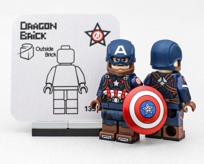 ⎡DRAGON BRICK ⎦Custom Knight America Lego Minifigure