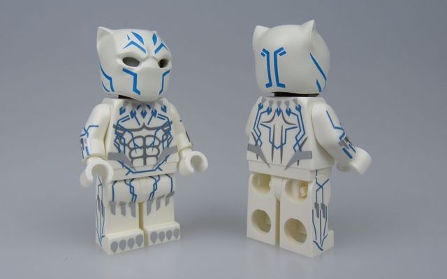 ⎡CRYSTAL MINIFIGS⎦Custom Black Panther White Version Lego Minifigure 